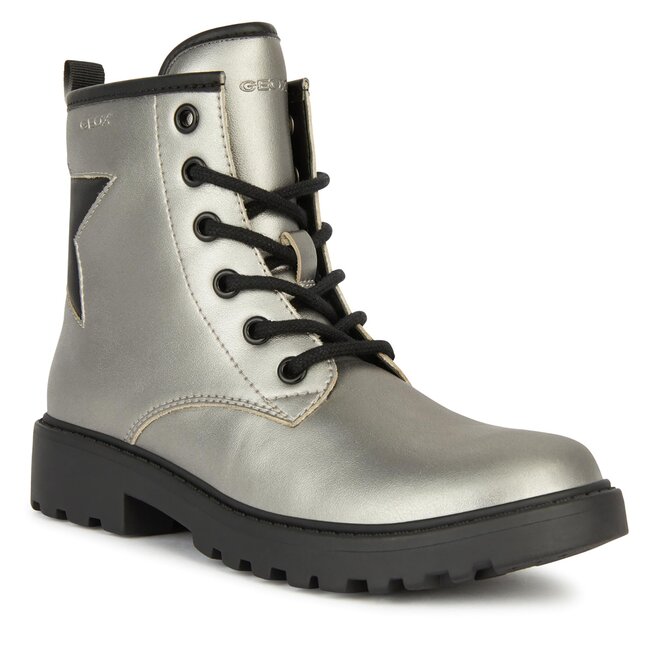 Geox Csizma Geox Jr Casey J9420G 000NF C1363 S Dk Silver/Black