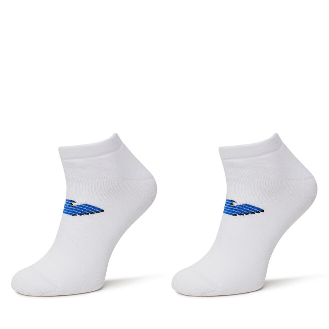 Zestaw 2 par niskich skarpet męskich Emporio Armani EM000538 AF12299 - Biały