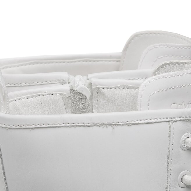 Calvin Klein Jeans Trappers Calvin Klein Jeans Flatform LAceup Boot Patent YW0YW00852 White YBR