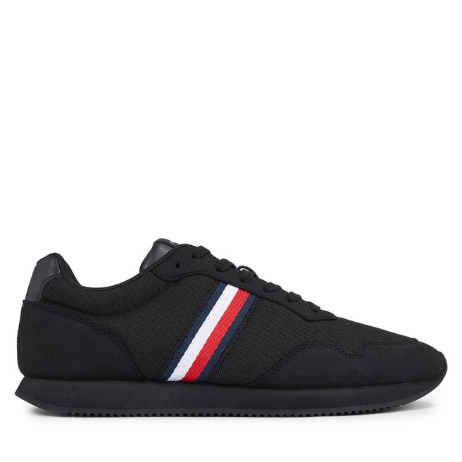 Sneakersy Tommy Hilfiger Lo Runner Mix - Czarny