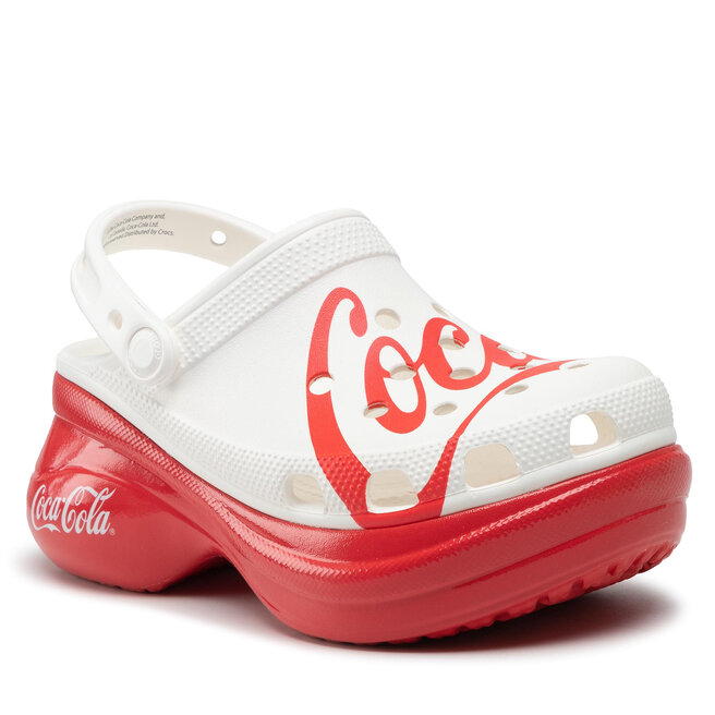 Crocs Șlapi Crocs Coca-Cola X Crocs Classic Bae Clog 207234 White/Red
