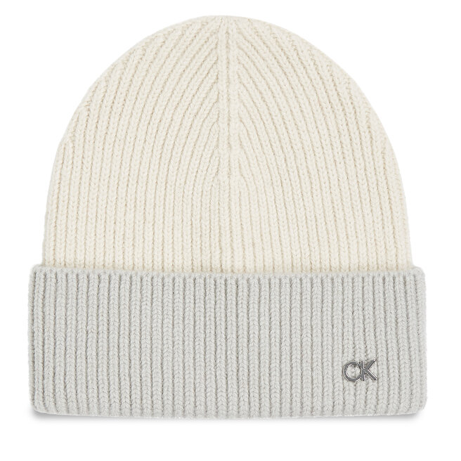 Czapka Calvin Klein Metal Two-Tone Chunky K60K612598 Écru -