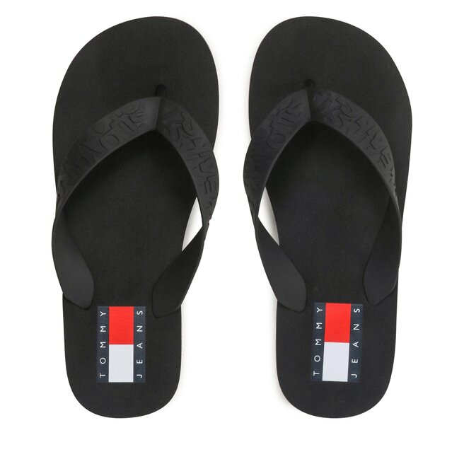 Japonki Tommy Jeans Tjw Flag Eva Beach Sandal - Czarny