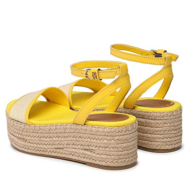 Tommy Hilfiger Еспадрили Tommy Hilfiger Th Woven Platform Sandal FW0FW07345 Vivid Yellow ZGS