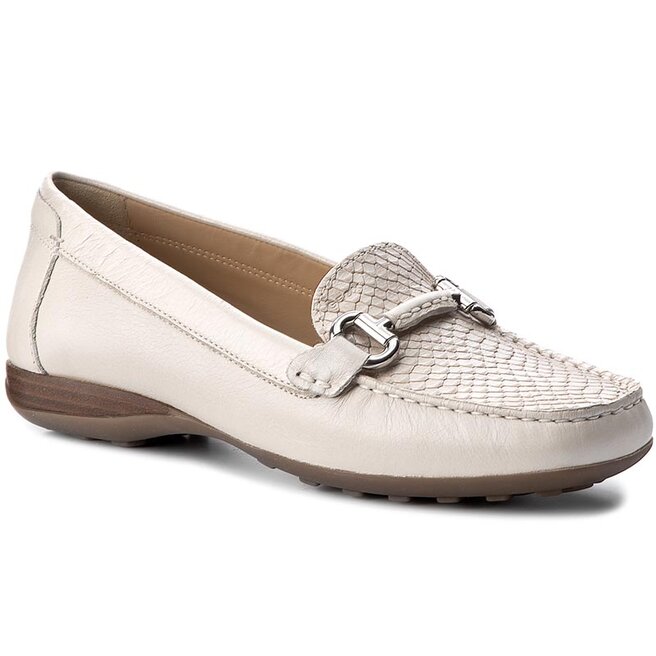 Mocassins Geox D Euro D D6245D 0AKRZ C1002 Off White chaussures