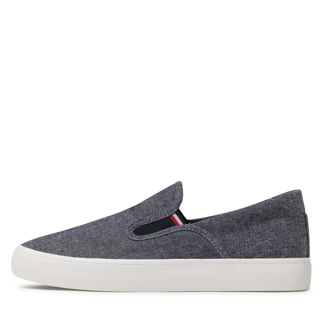 Tommy Hilfiger Teniszcipő Tommy Hilfiger Th Hi Vulc Core Low Slip On FM0FM04734 Desert Sky DW5