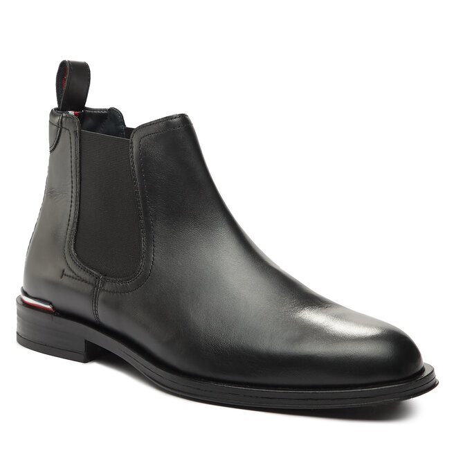 Tommy Hilfiger Bokacsizma Tommy Hilfiger Core Rwb Hilfiger Lth Chelsea FM0FM04806 Black BDS