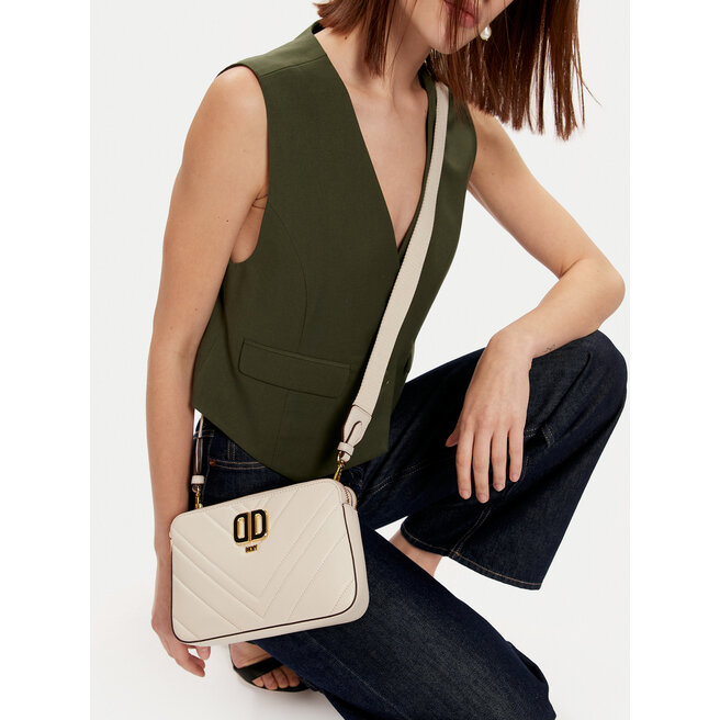 Torebka DKNY Delphine Dbl Zip Cbo R23EBG29 Écru -