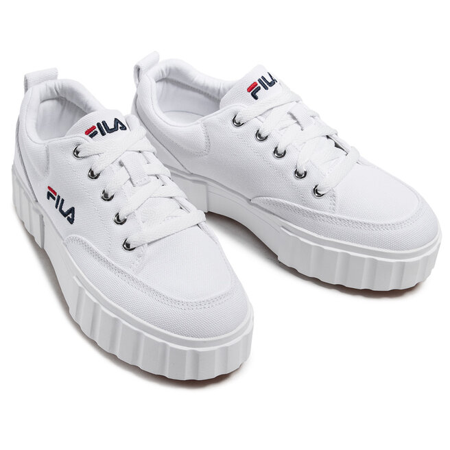fila sandblast low white