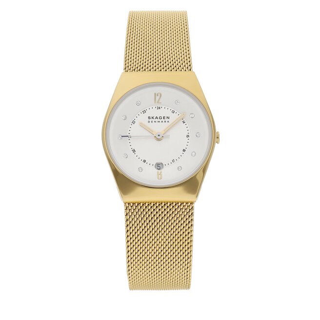 Skagen gold watch mens deals