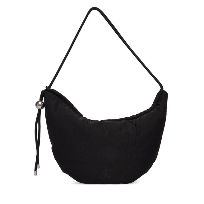Torebka Calvin Klein Nylon Cord Small Hobo Bag LV04F3382G Czarny -