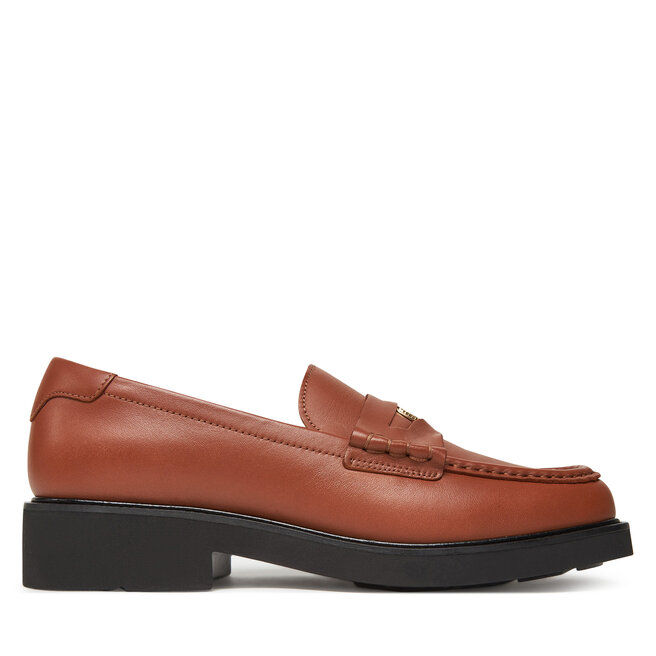 Lordsy Tommy Hilfiger Crest Squarish Toe Penny Loafer - Brązowy