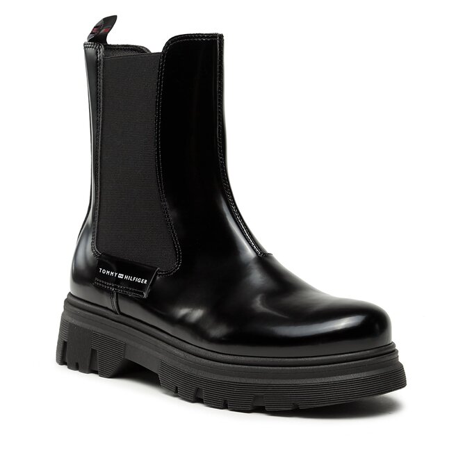 Kozaki Tommy Hilfiger - Czarny