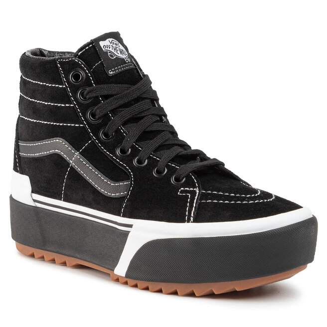 familia Variedad Acostumbrados a Sneakers Vans Sk8-Hi Stacked VN0A4BTWLF91 (Suede) Black/Gum • Www.zapatos.es