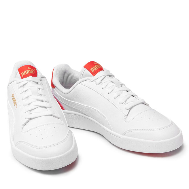 puma white poppy red