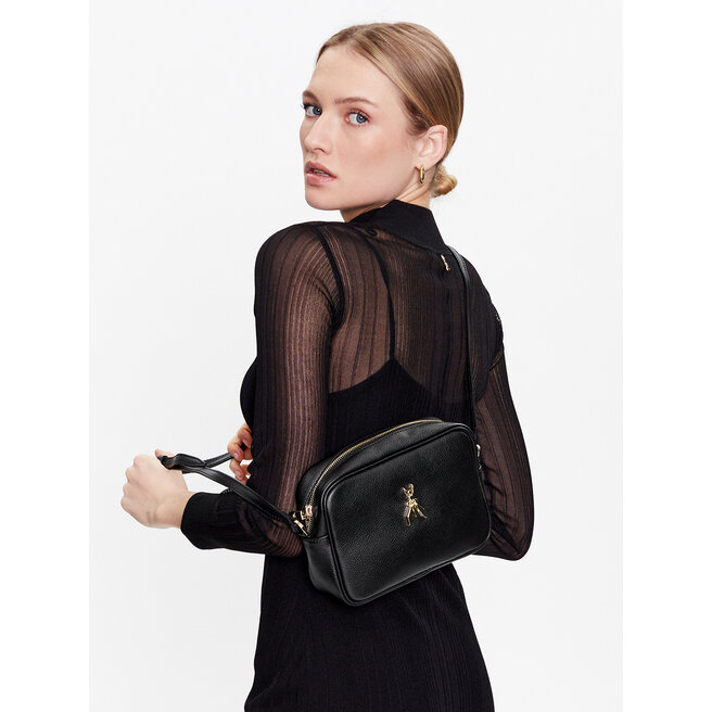 Patrizia Pepe Дамска чанта Patrizia Pepe 8B0101/L001 K118 Black/Light Gold
