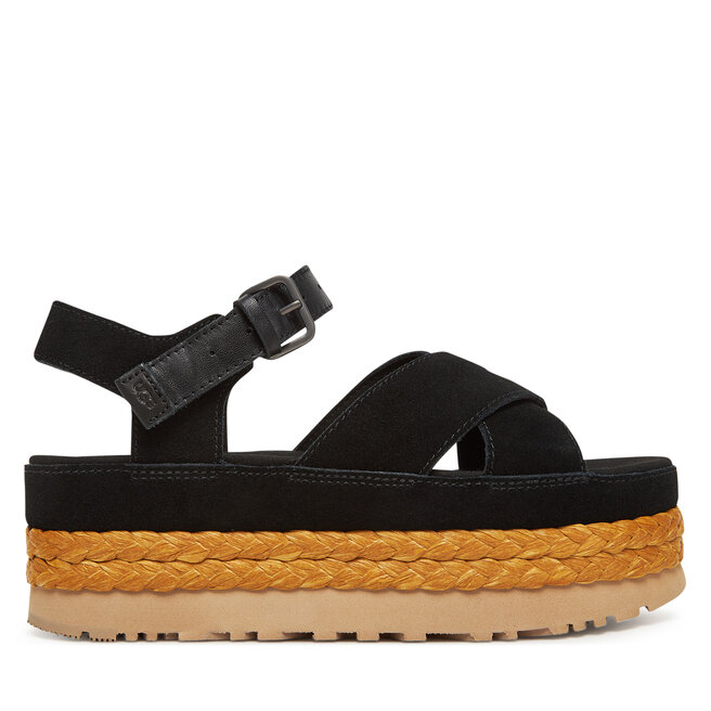 Espadryle Ugg W Aubrey Ankle Strap - Czarny