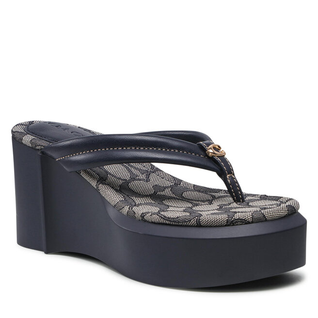 Flip flop Coach Franki Leather C2981 Midnight Navy C2981 imagine noua gjx.ro