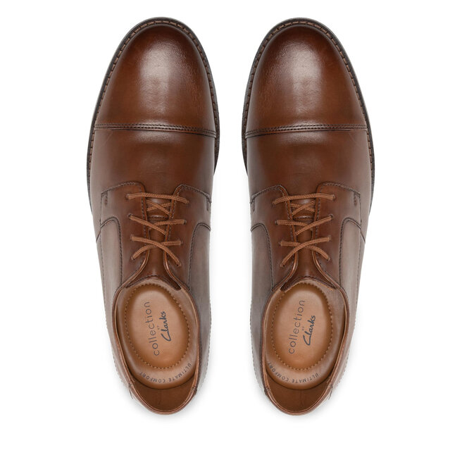 Clarks Κλειστά παπούτσια Clarks Becken Cap 261231387 Tan Leather