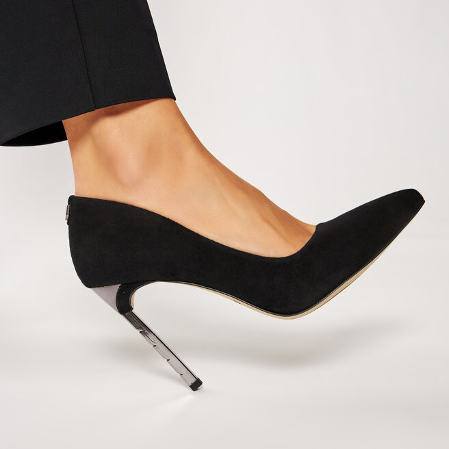 R.Polański High Heels R.Polański 0808 Czarny Zamsz