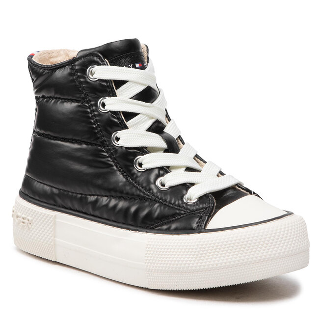 Teniși Tommy Hilfiger High Top Lace-Up Sneaker T3A9-32290-1437 M Black 999