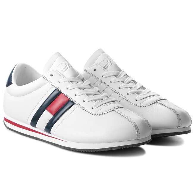 Sneakersy Tommy Jeans Retro Flag Sneaker EM0EM00182 White 100