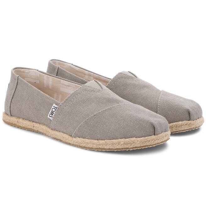 Drizzle grey washed new arrivals canvas women's espadrilles