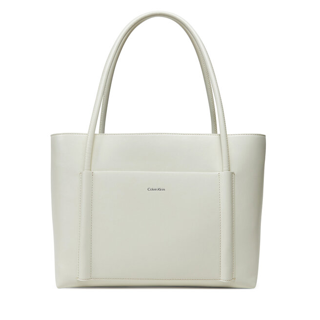 Torebka Calvin Klein Ck Linn Medium Shopper - Biały