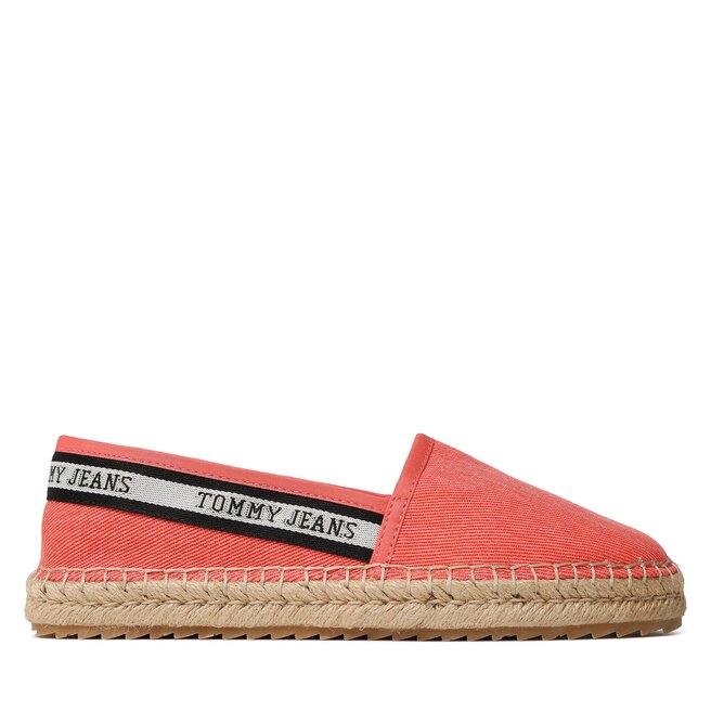 Espadryle Tommy Jeans Tjw Flatform Webbing Espadrille - Koralowy