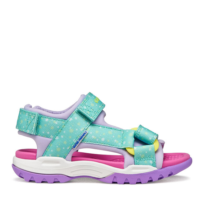 Sandały Geox Jr Borealis Girl J550WA 015AN C4A8R S Turkusowy - dziewczęce