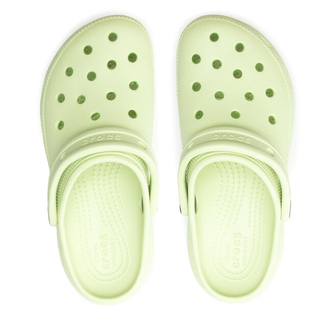 Crocs Șlapi Crocs Classic Platform Clog 206750 Celery