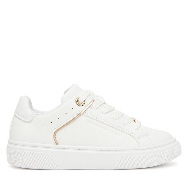 Sneakersy Tommy Hilfiger Low Cut Lace Up Sneaker - S Biały