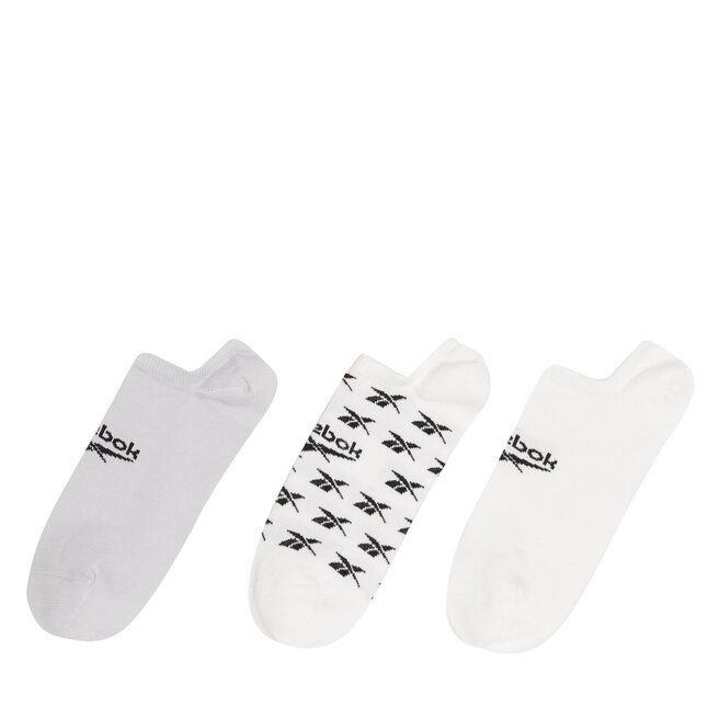 Zestaw 3 par niskich skarpet unisex Reebok CL FO Invisible Sock - Biały