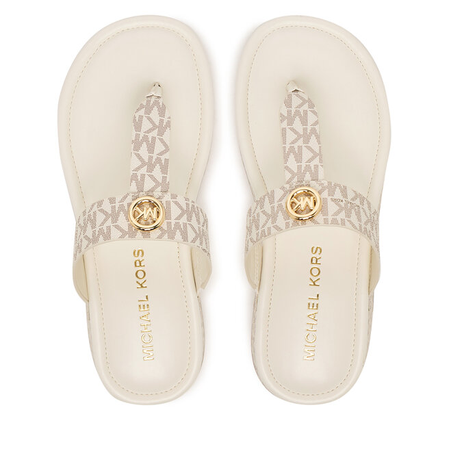 Japonki MICHAEL Michael Kors Koya Flip Flap 40R6KOFA2B Kremowy -