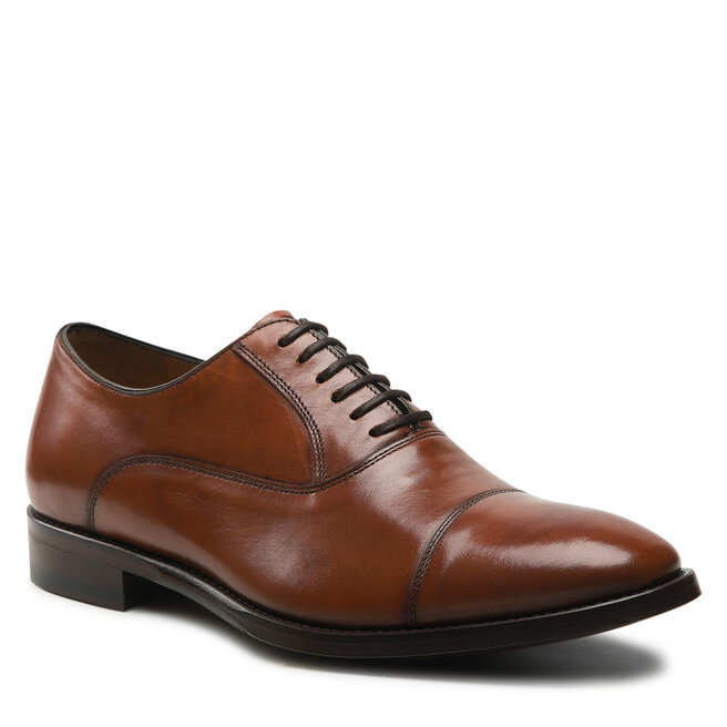 Pantofi Lord Premium Oxford 5500 Light Brown L03 5500 imagine noua