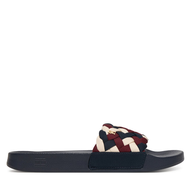 Klapki Tommy Hilfiger Th Braided Pool Slide FW0FW09203 Kolorowy -