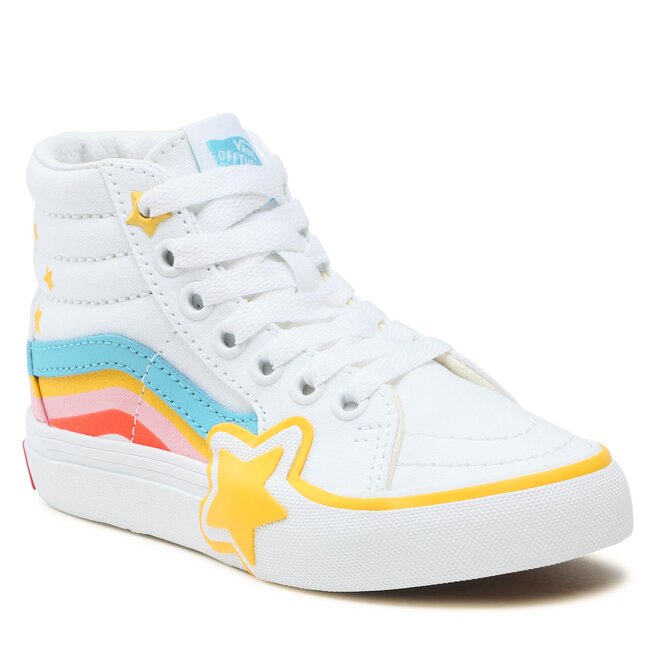 White and shop rainbow vans