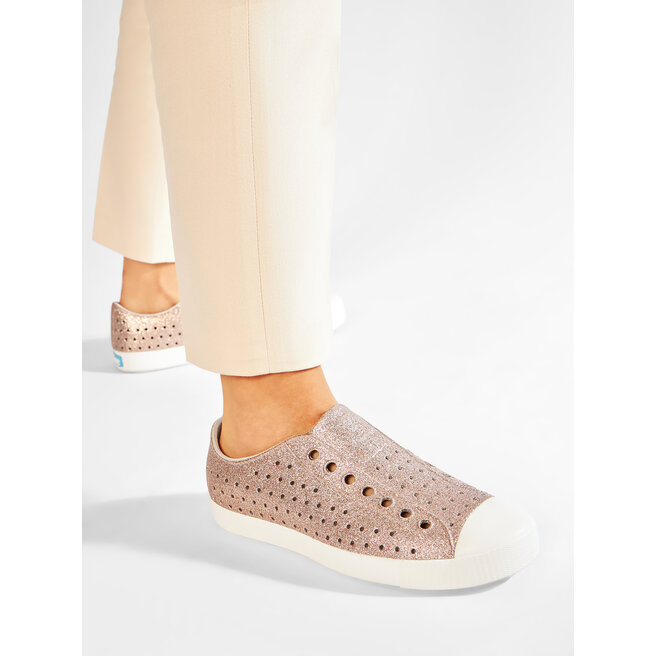 Native Sneakers aus Stoff Native Jefferson Bling 11100112-1241 Metal Bling/Shell White