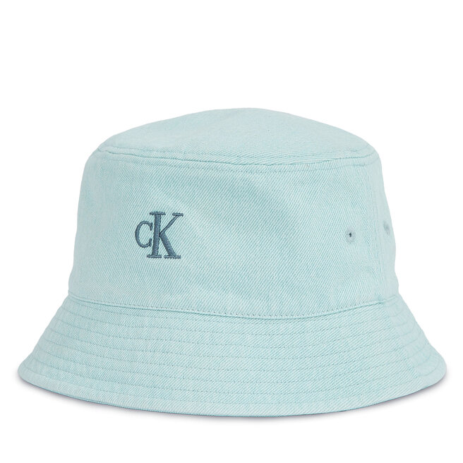 Kapelusz Calvin Klein Embro Monogram Denim Bucket Hat LV04K5021G Błękitny -