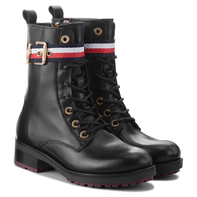 Tommy hilfiger corporate belt biker boots deals