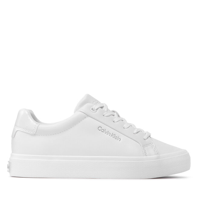 Calvin Klein Sneakersy Calvin Klein Vulc Lace Up Nano Fox-Lth HW0HW01066 Ck White YAF