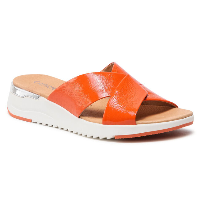 Ciabatte Tacco Donna Caprice - Tacco 3.5 Cm, Pelle Vera, Soletta Memory Foam, Larghezza G Confortevole