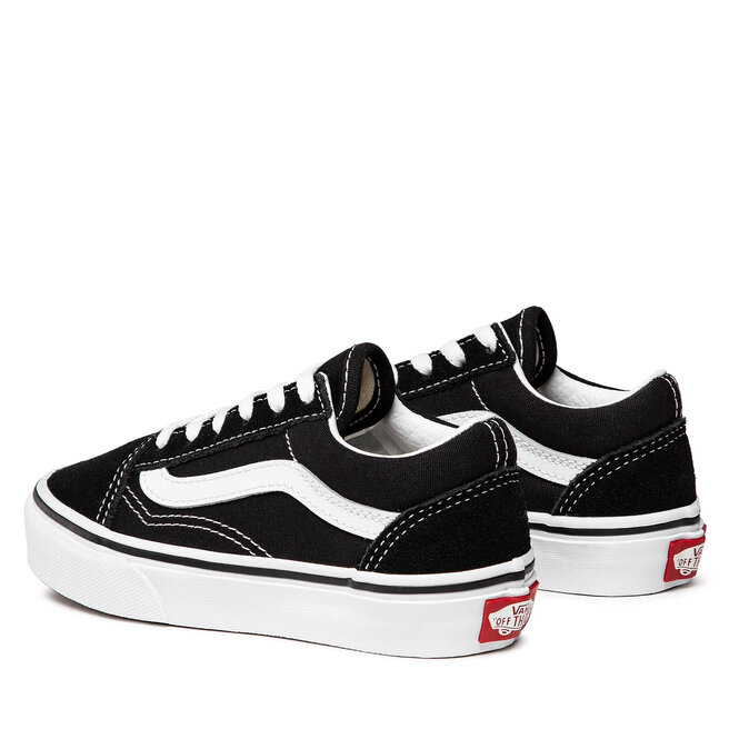 vans old skool black and true white