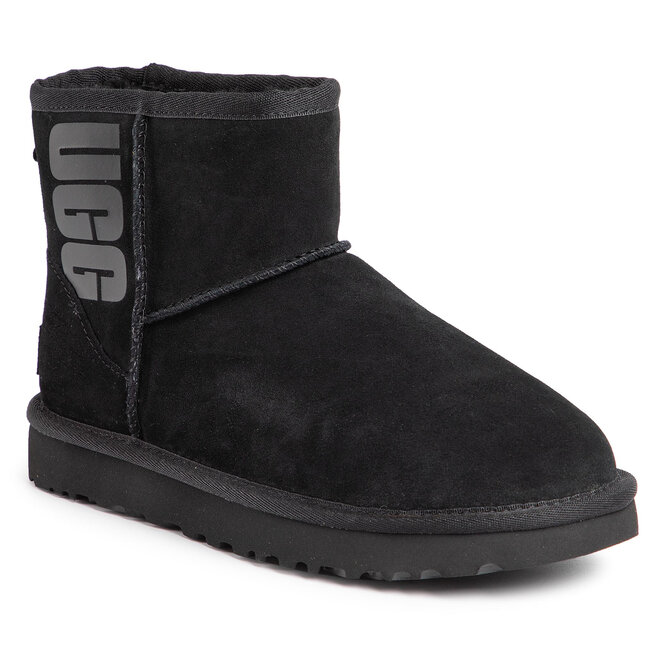 Ugg Παπούτσια Ugg W Classic Mini Ugg Rubber Logo 1108231 W/Blk
