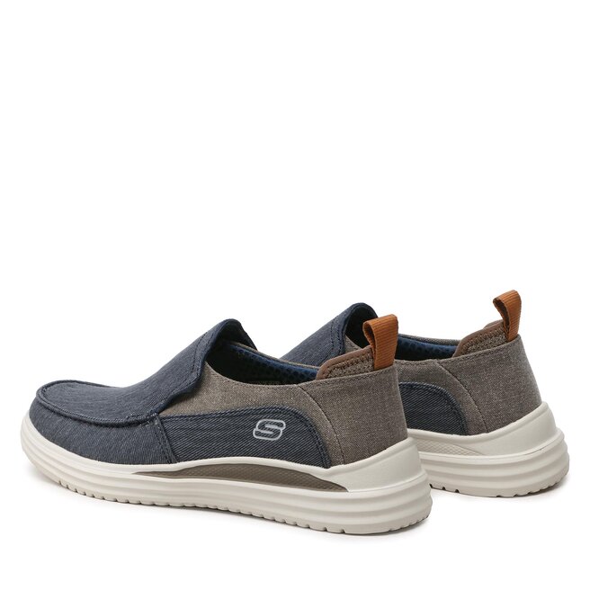 Skechers Polobotky Skechers Evers 204472/NVBR Navy/Brown