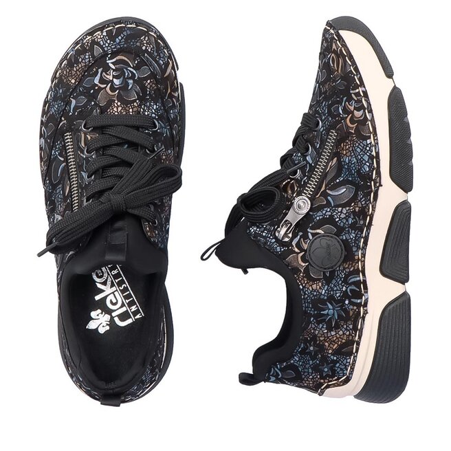 Sneakersy Rieker 45973-90 Schwarz-Metallic / Schwarz 90 | eobuwie.com.pl