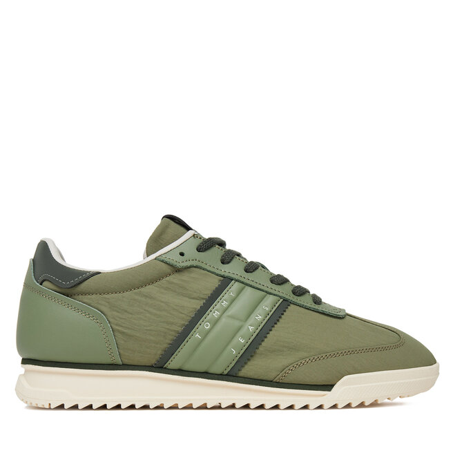 Sneakersy Tommy Hilfiger Tjm Runner Cleated Mix Mat. - Zielony