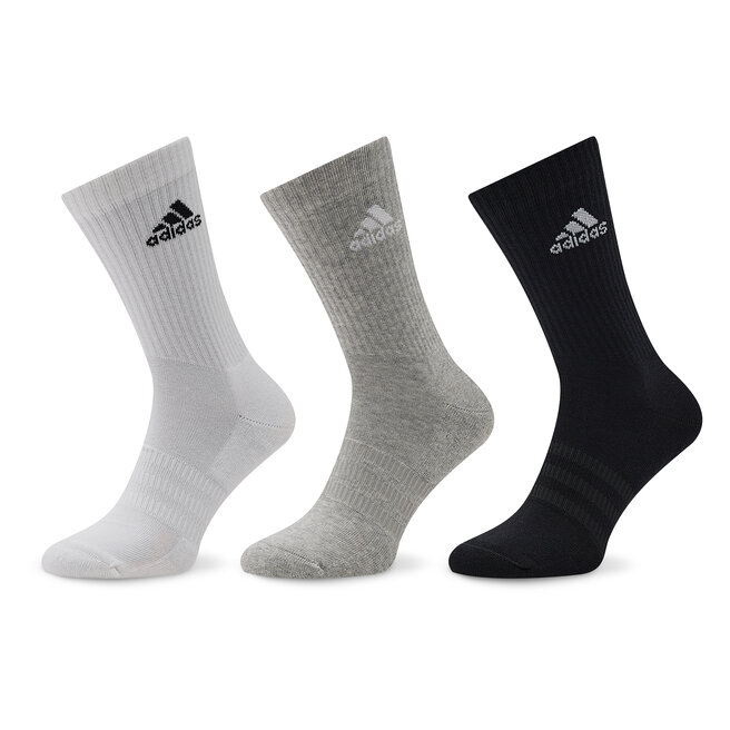 Skarpety wysokie unisex adidas Cushioned Crew Socks 3 Pairs - Szary