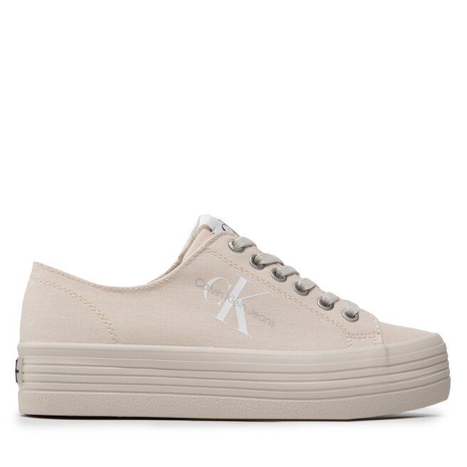 Calvin Klein Jeans Πάνινα παπούτσια Calvin Klein Jeans Vulcanized Flatform Laceup Co YW0YW00254 Eggshell ACF