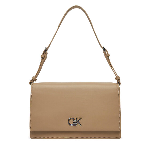 Torebka Calvin Klein Ck Elongated Shoulder Bag - Beżowy